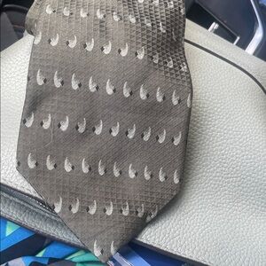 Men's Dark Gray Patterned Silk Tie — Elegant Work & Event Accessory